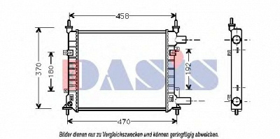 AKS DASIS 091280n -  Радиатор, охлаждение двигателя